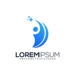 科技蓝色人物logo
