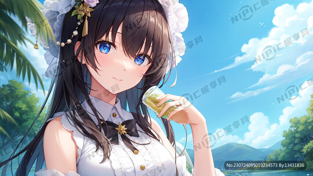 二次元田野李白饮酒