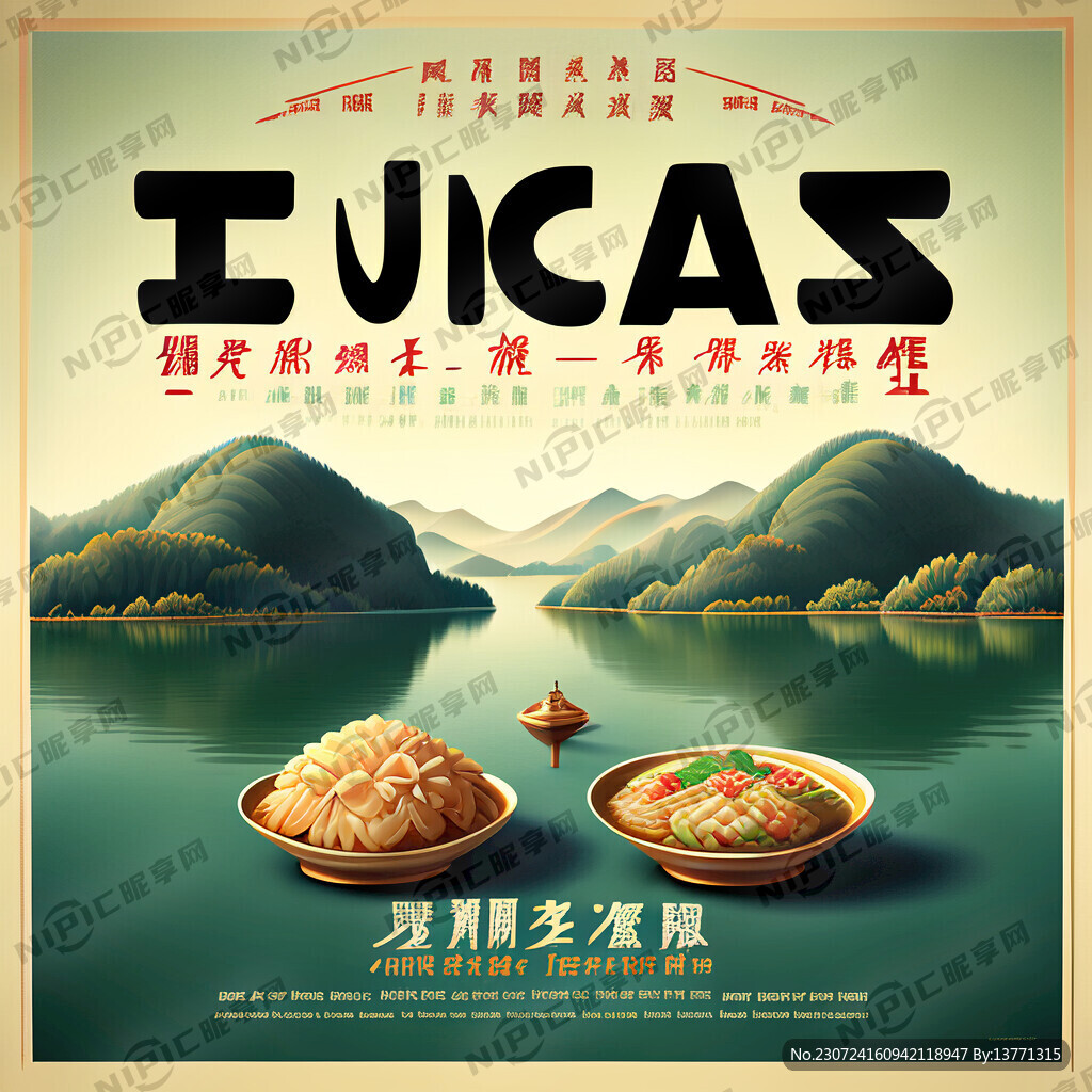 湖北美食广告字