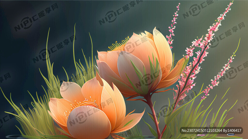 水密桃 花草