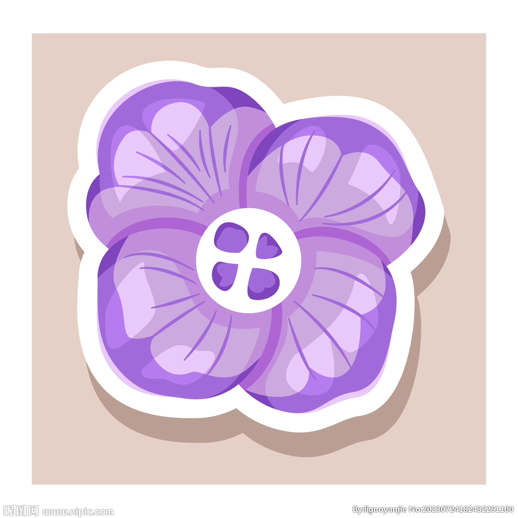 花朵贴纸  