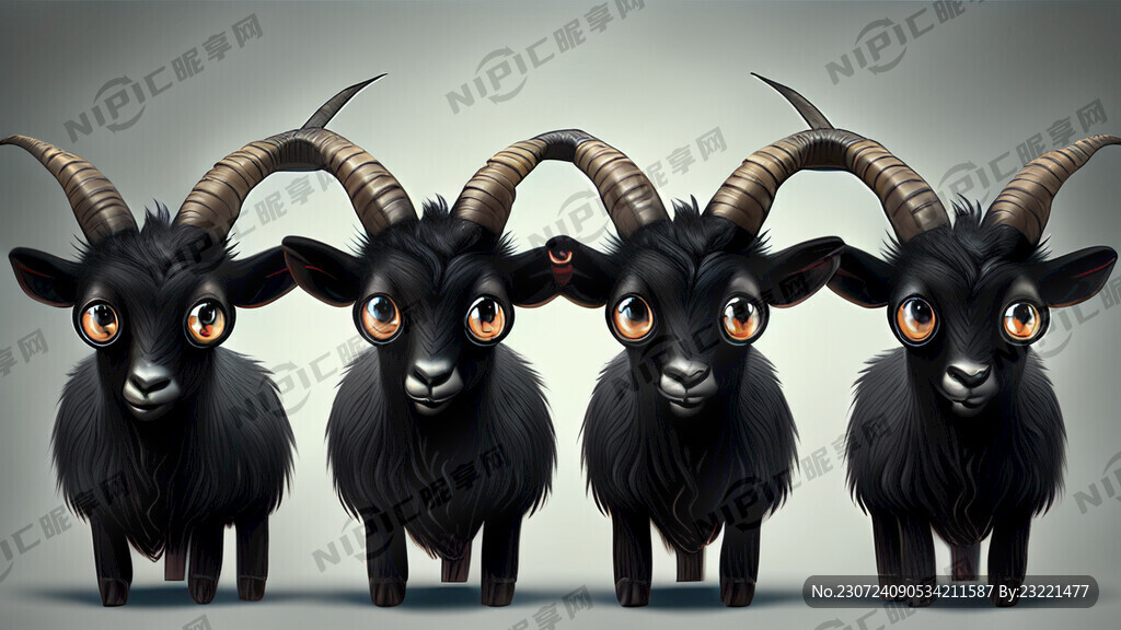 六只眼睛黑山羊