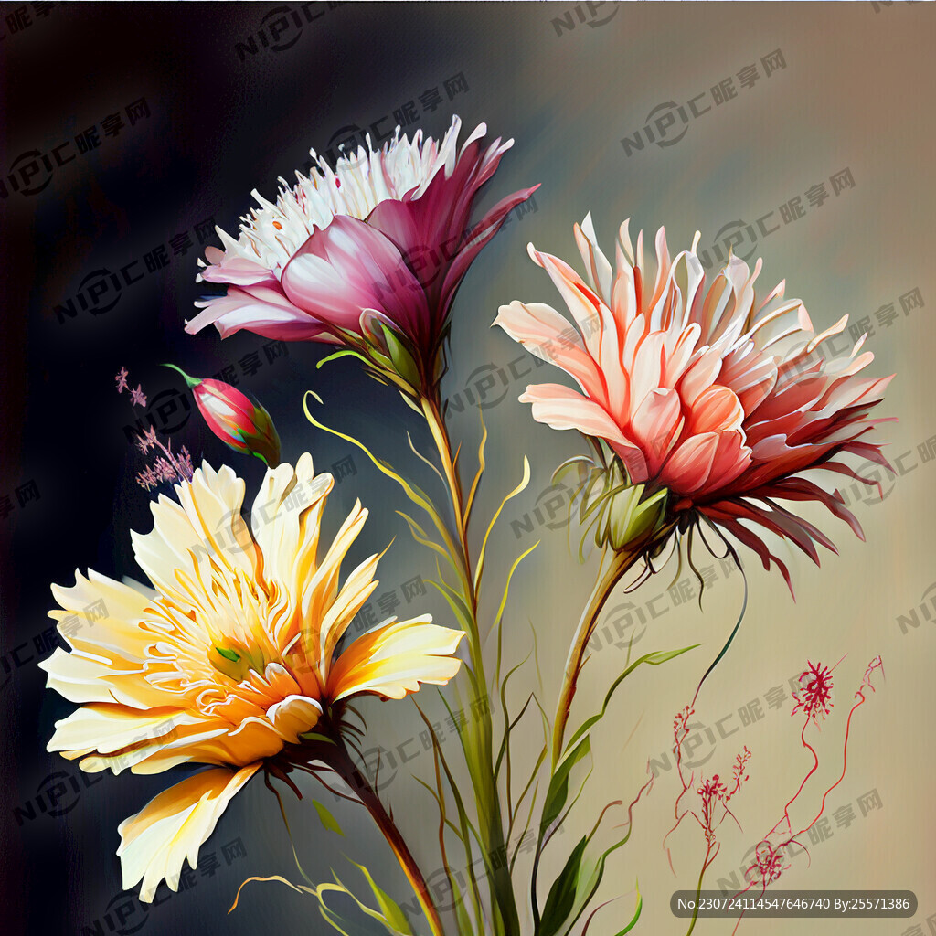 油画棒花