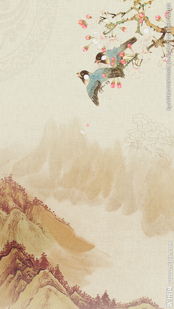 中国风山水画