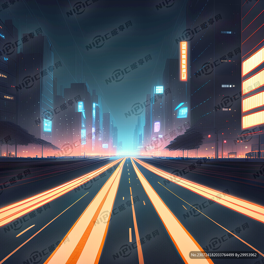 城市 科技 星光 道路 夜晚