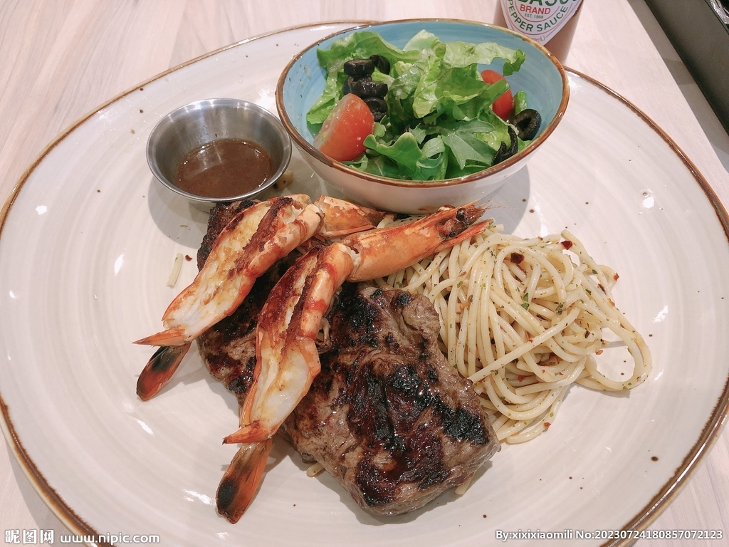 牛排烤虾套餐