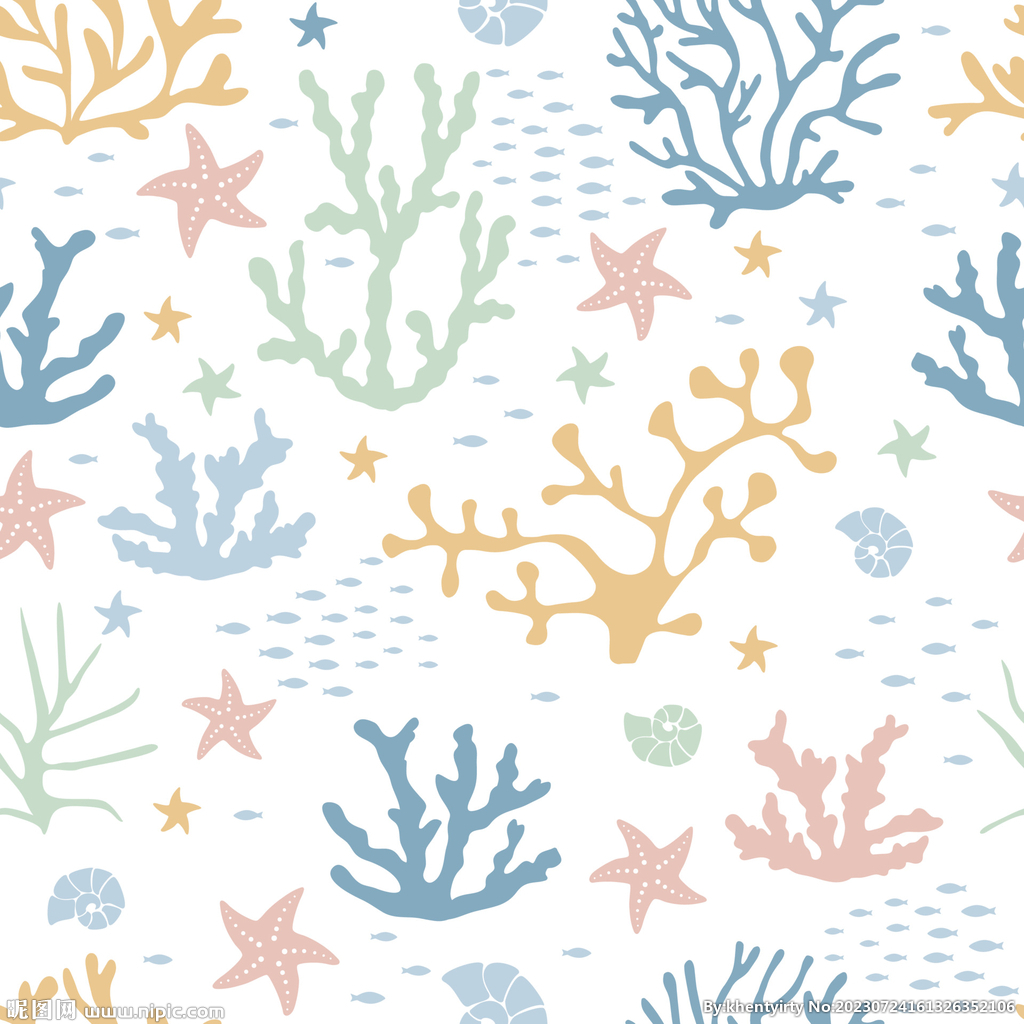 珊瑚海草图案