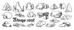 岩石 化石插画