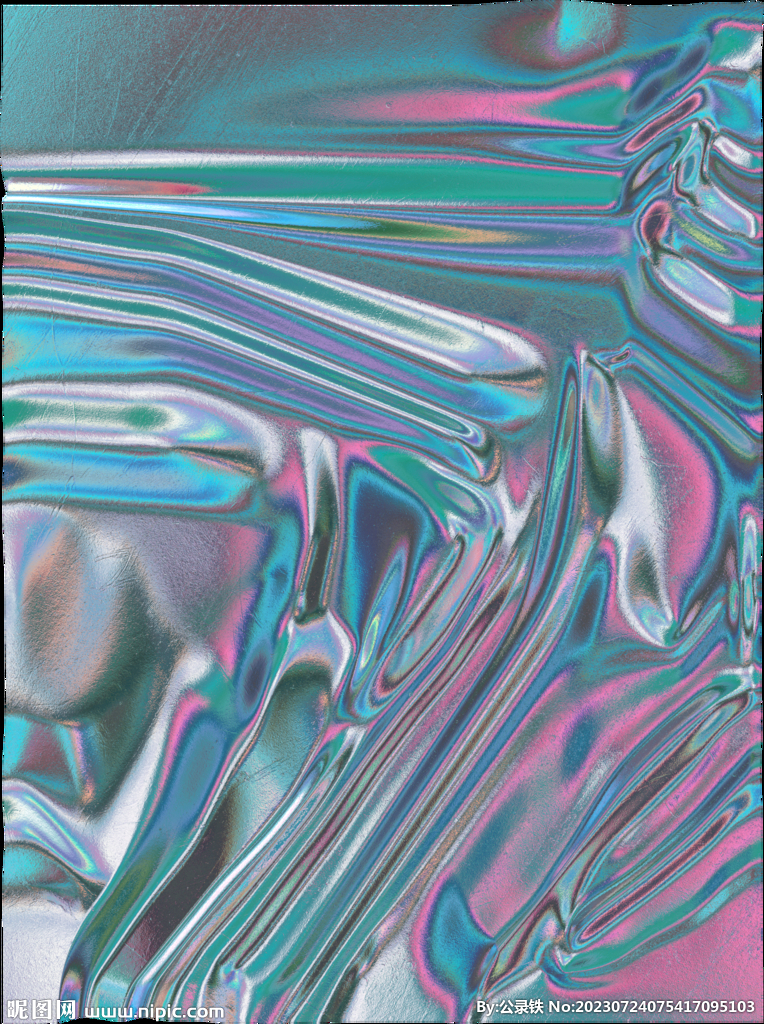 彩色液态流动波浪线条纹理图片