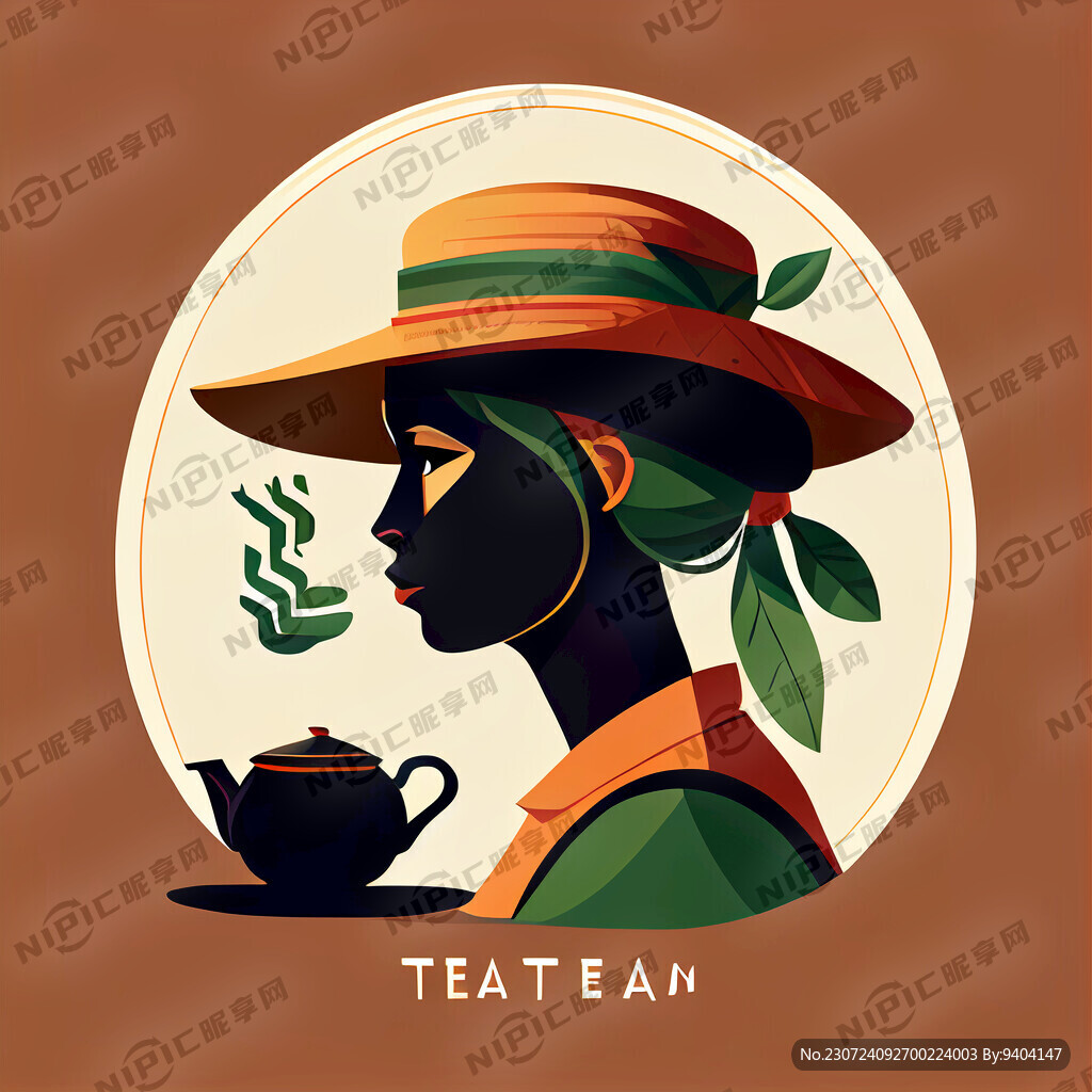 做一个图标 茶壶和茶字融合