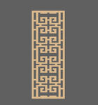 万字纹格栅屏风