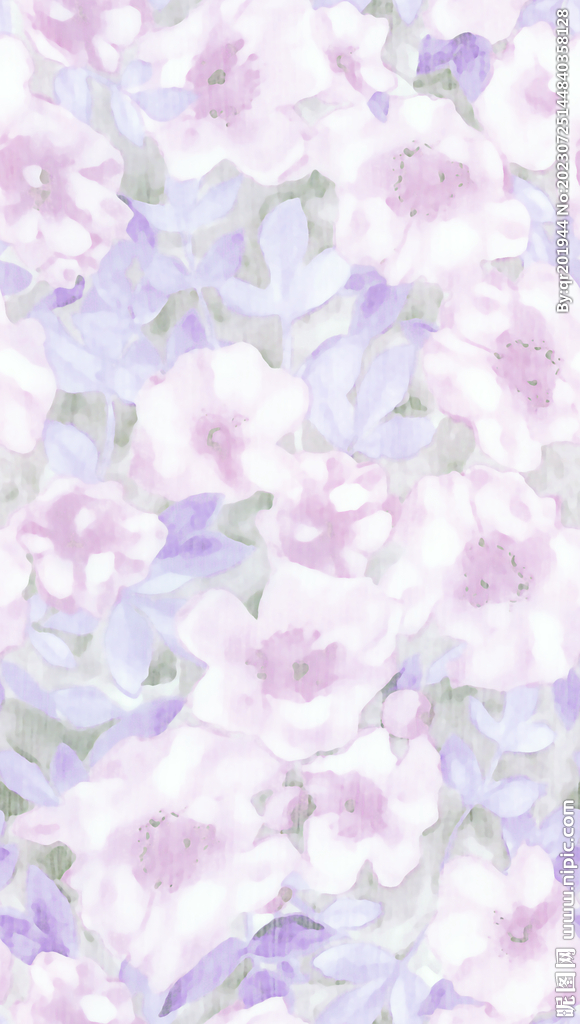 水彩花