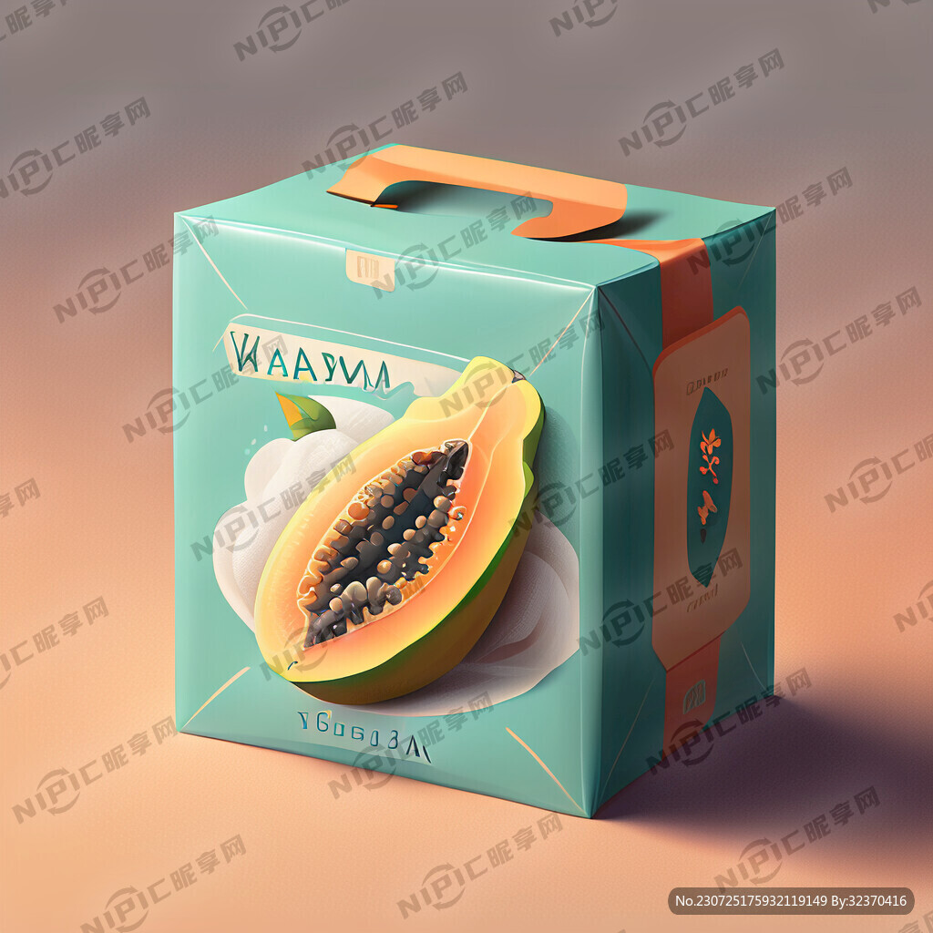 木瓜 用于在肥皂盒的外包装