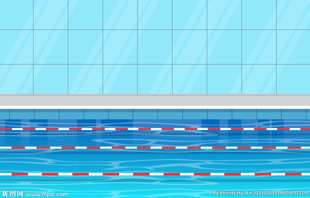 卡通游泳池背景