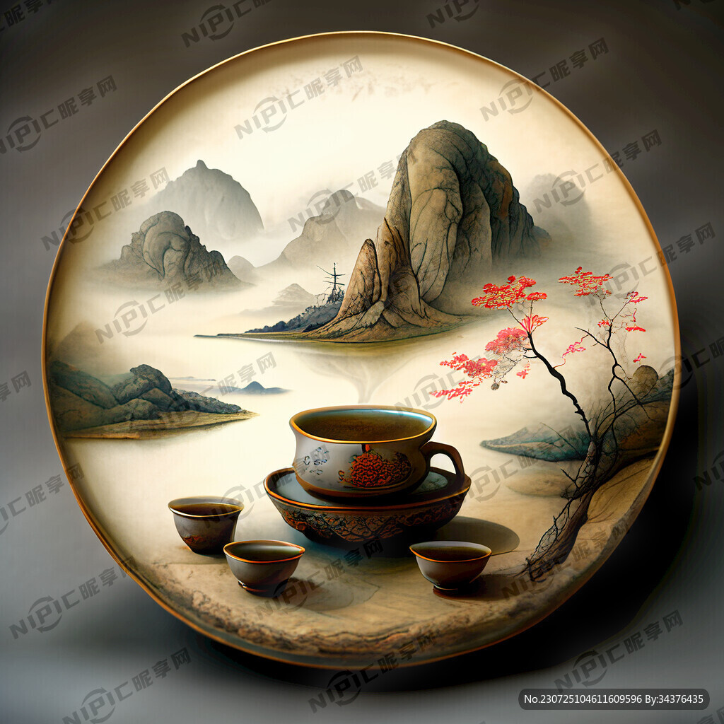 中国传统制茶图