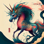 麒麟插画