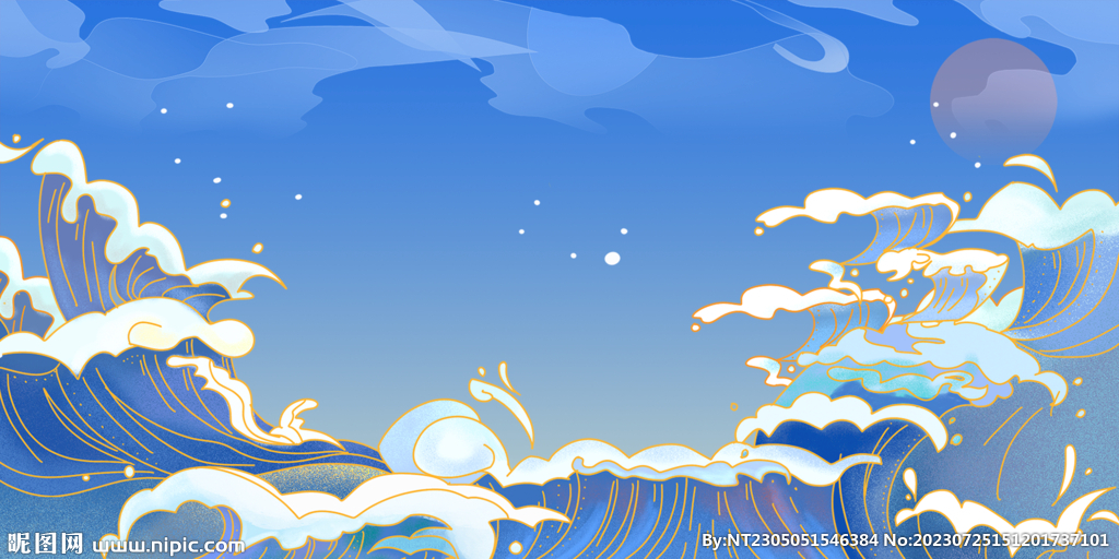 海浪纹理背景 