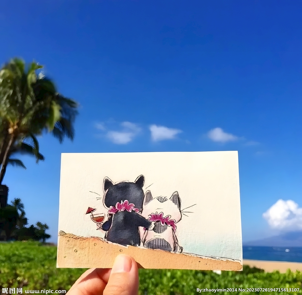 一对小猫