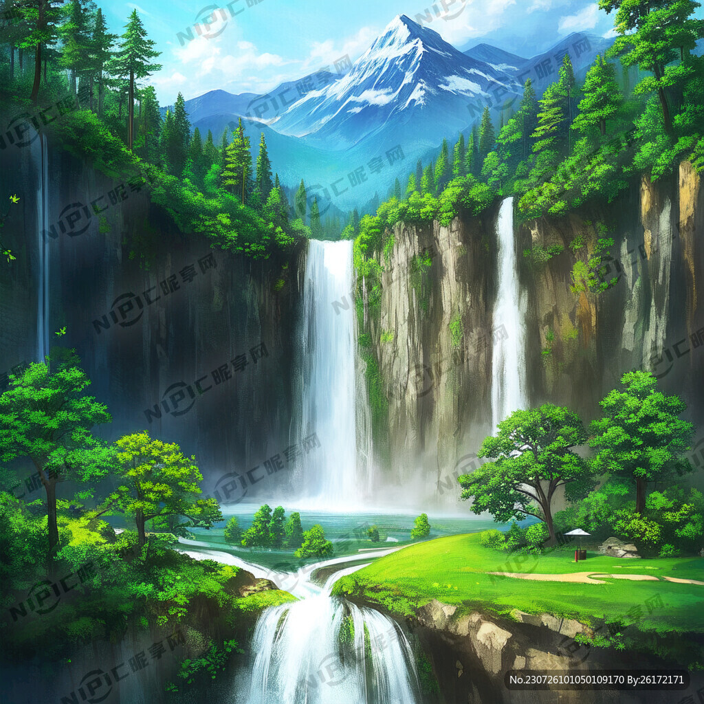 淡雅 山林 晶莹剔透 二次元