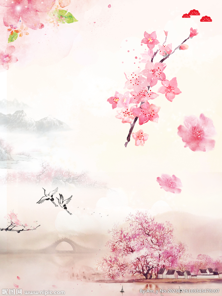  桃花背景