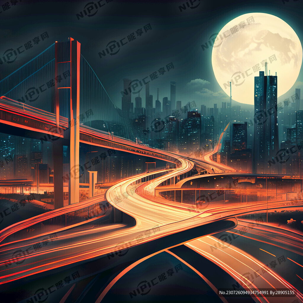 城市立交桥 夜景