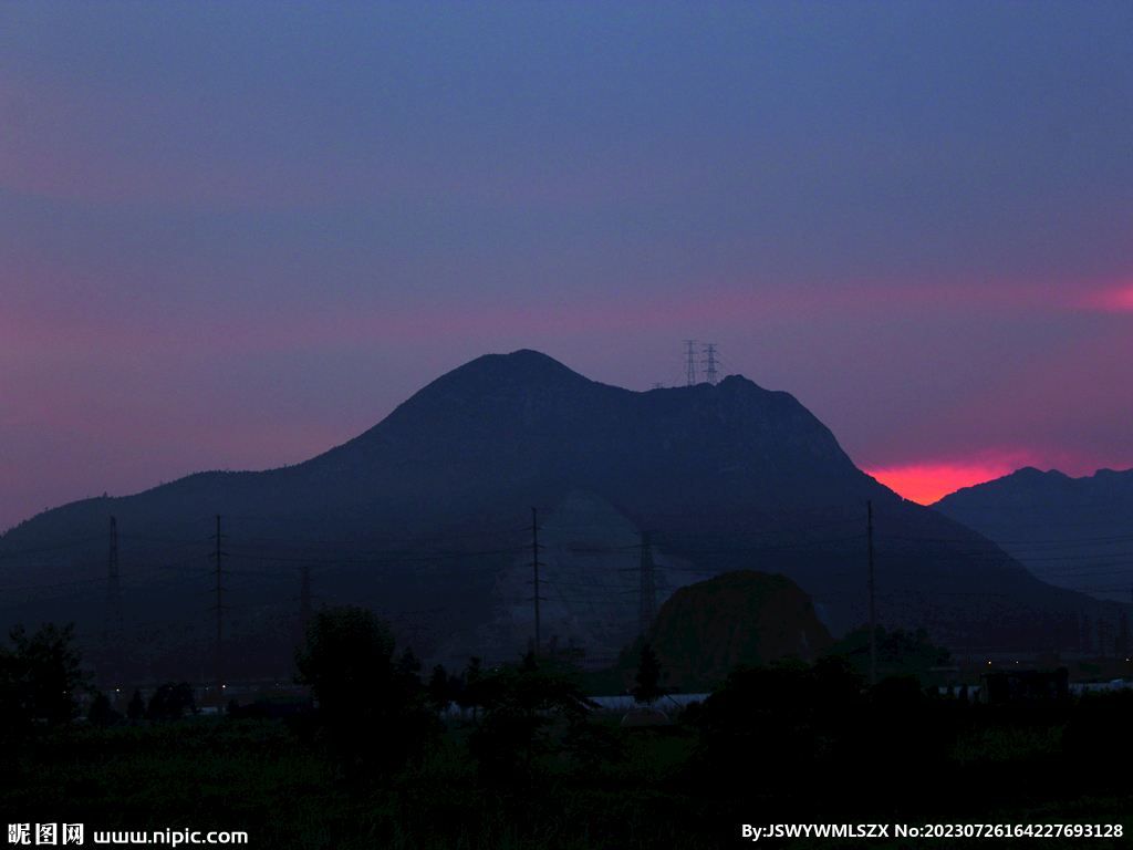 晚霞  夜景  