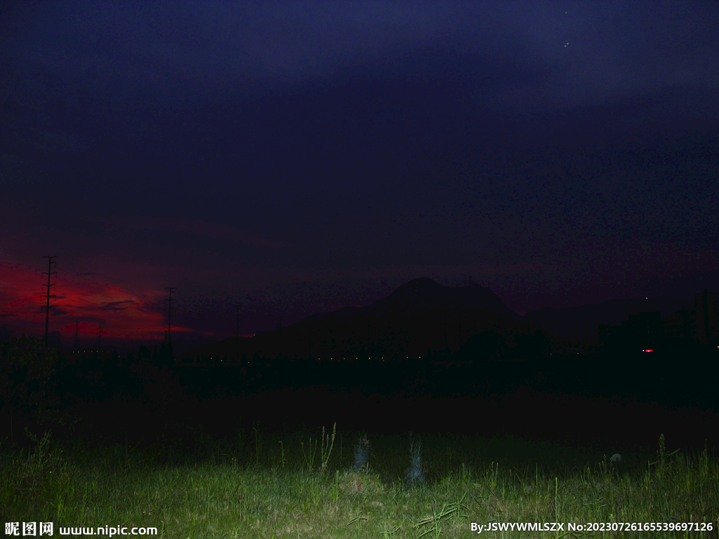 晚霞  夜景    