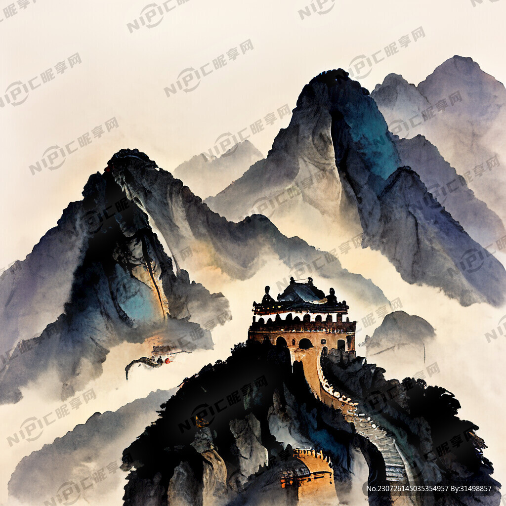 古树林长城猛虎下山