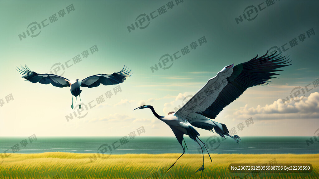 嫩绿的苇海俯瞰