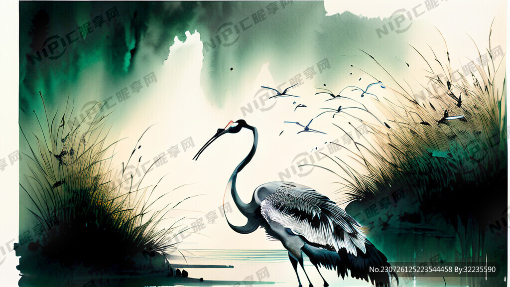 嫩绿的苇海俯瞰
