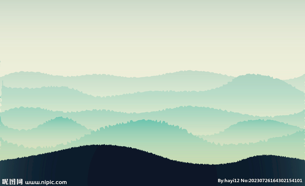 山峦插画