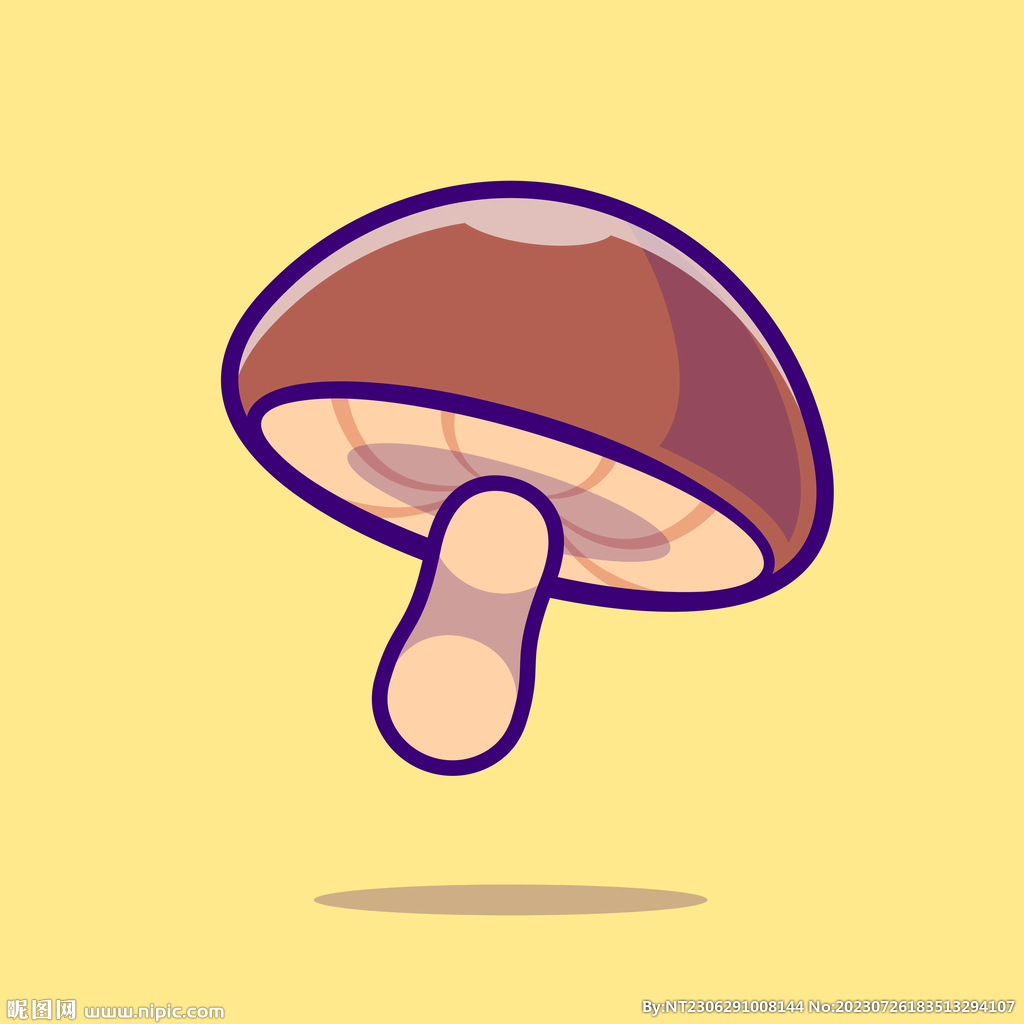 卡通蘑菇香菇图案设计