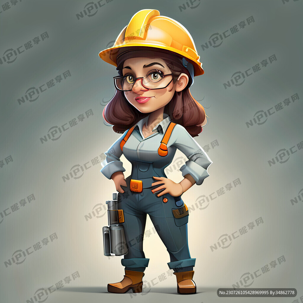 中建女工程师卡通