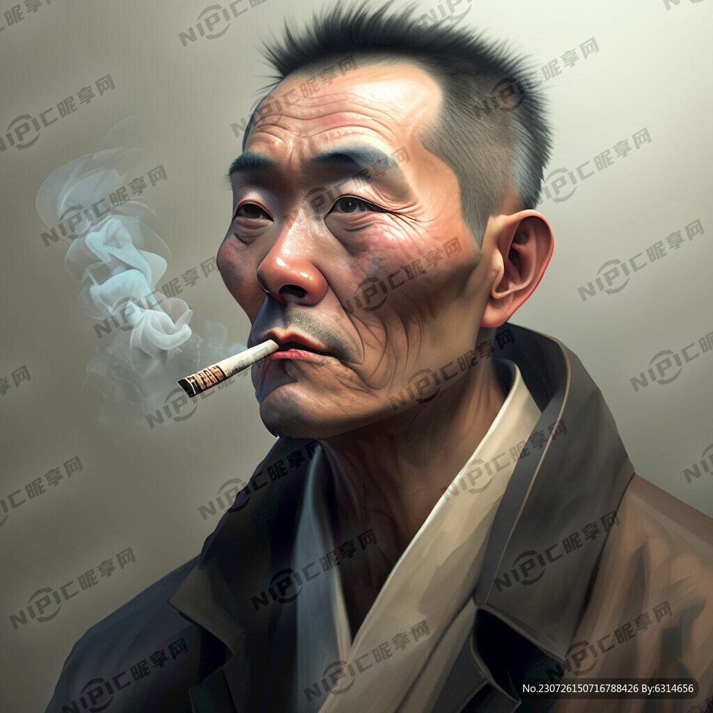 抽烟沧桑男人