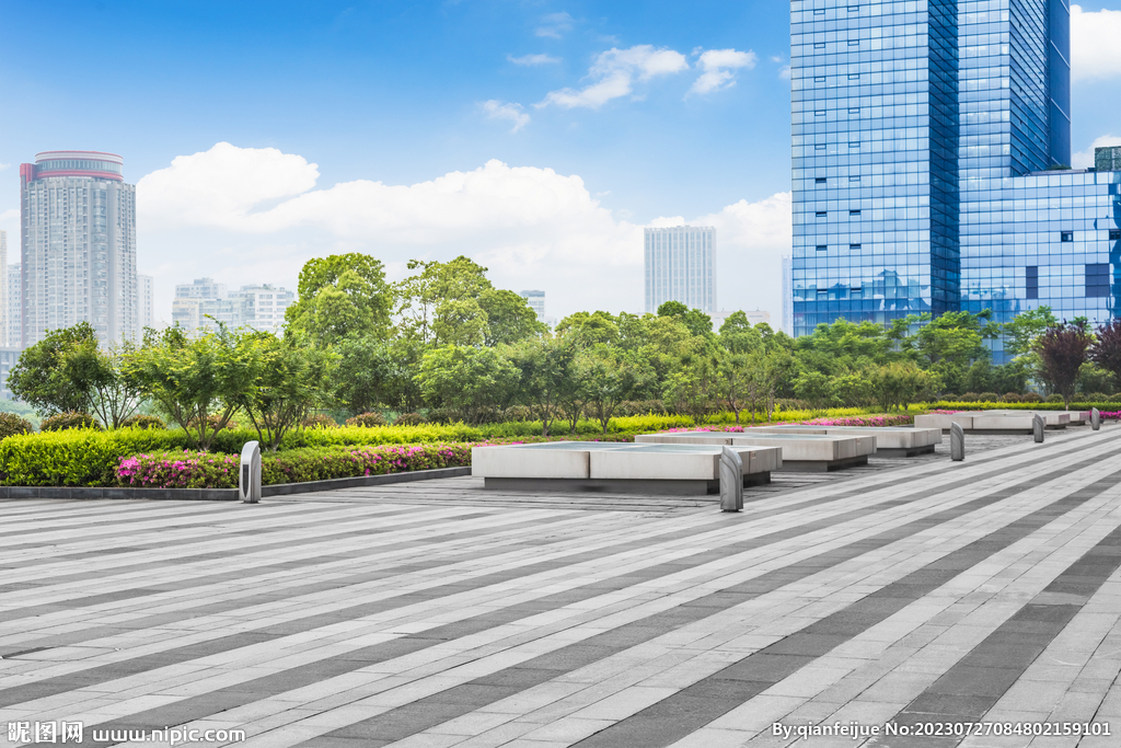 建筑广场背景