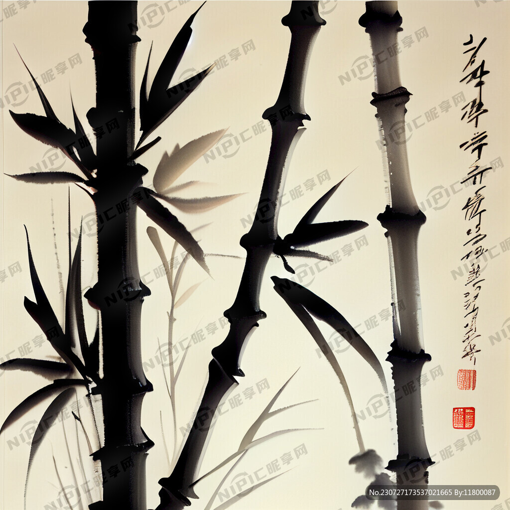 竹子 水墨 淡雅 大道至简