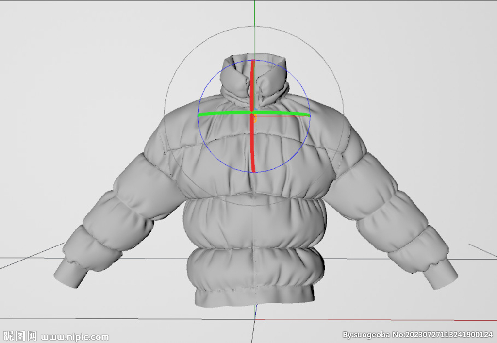 C4D模型 羽绒服