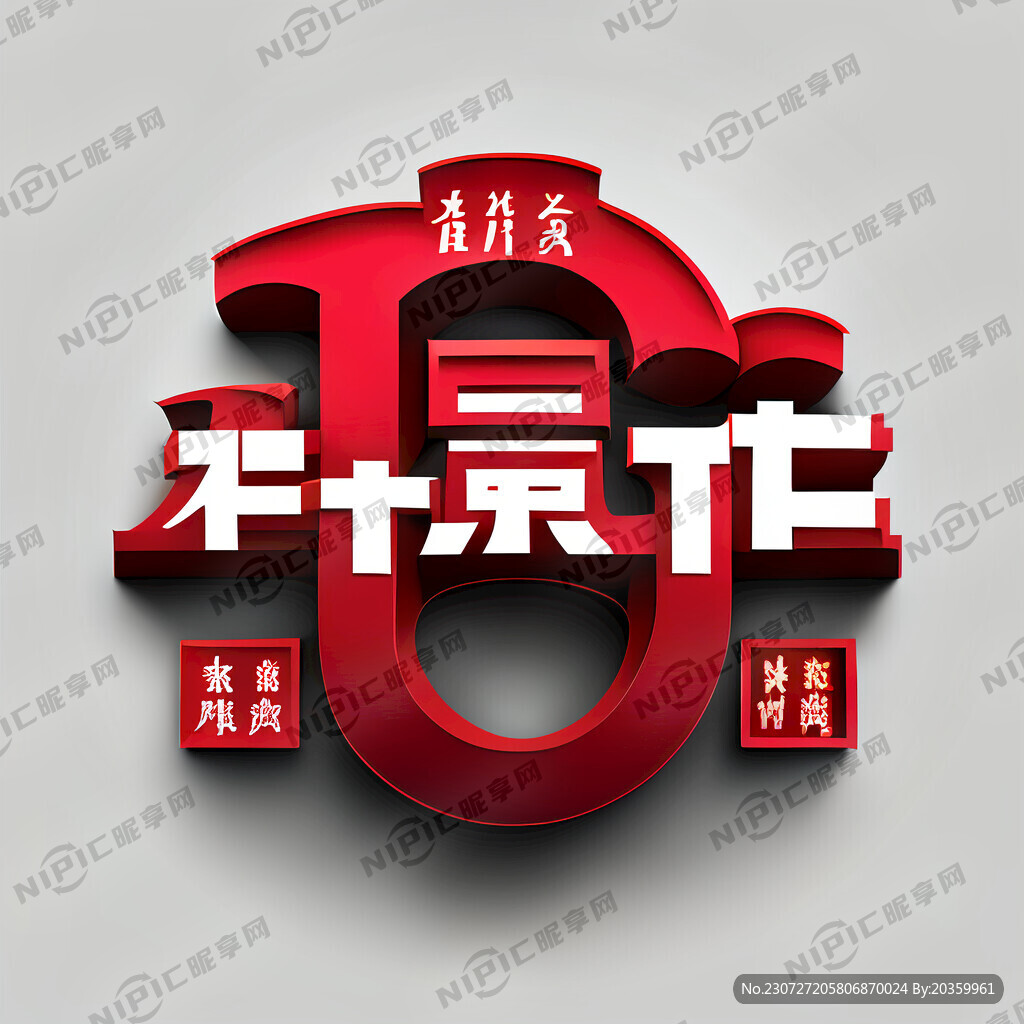 红色招聘海报工厂招聘普工立体字