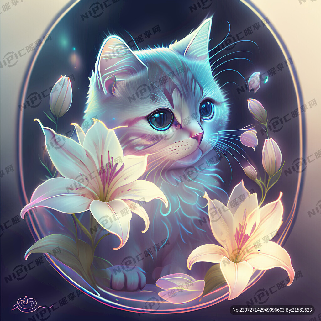 猫 透明感 全息色 可爱