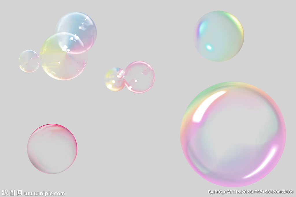 彩色气泡抠图