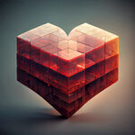 立方体组成的爱心