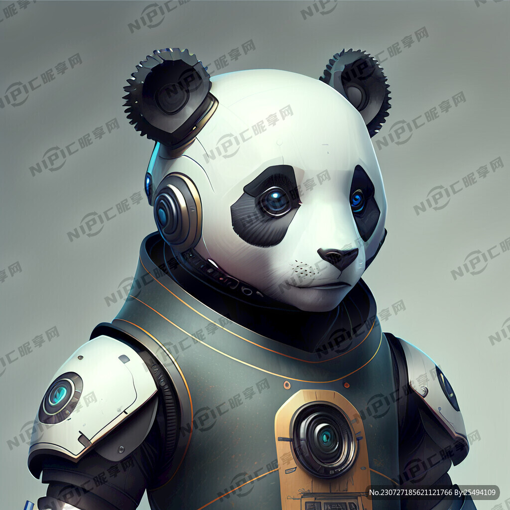 帅气的熊猫机器人