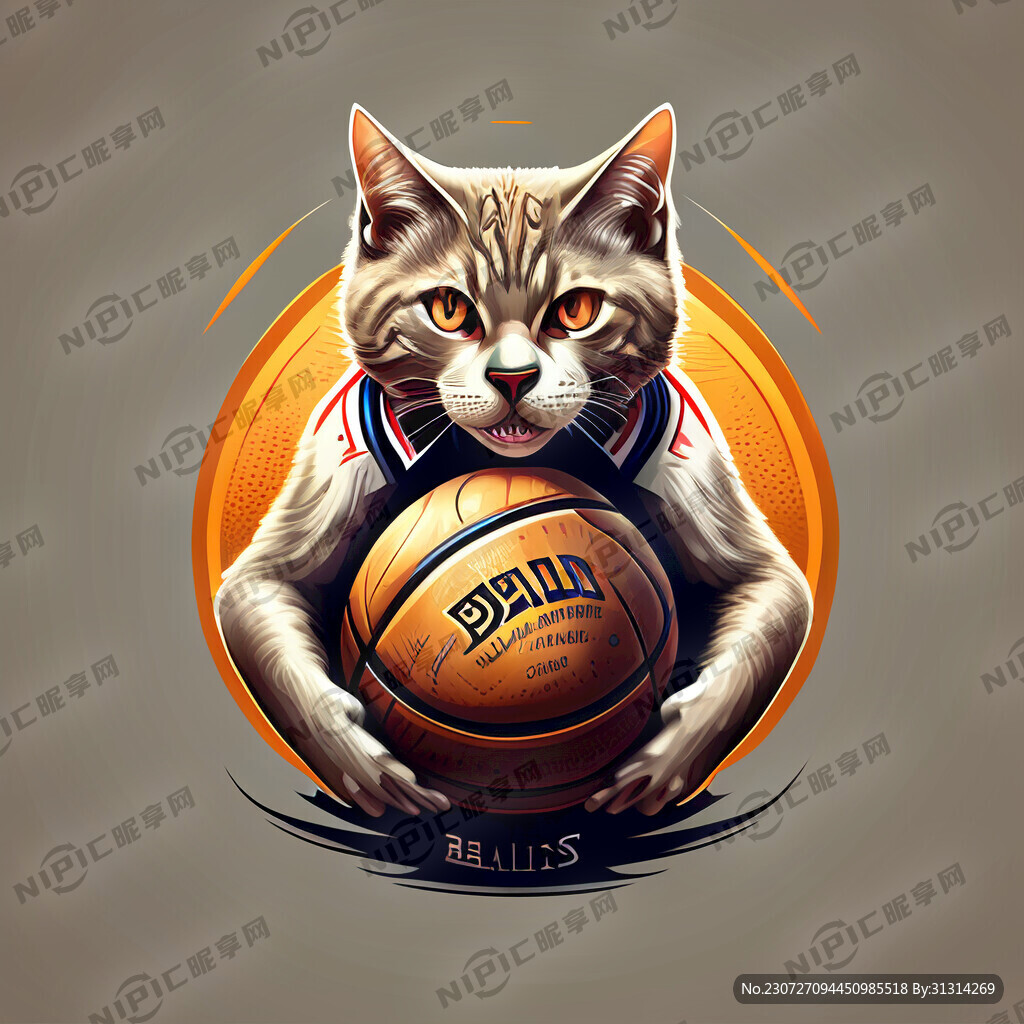 篮球 猫爪 体育 品牌 标志