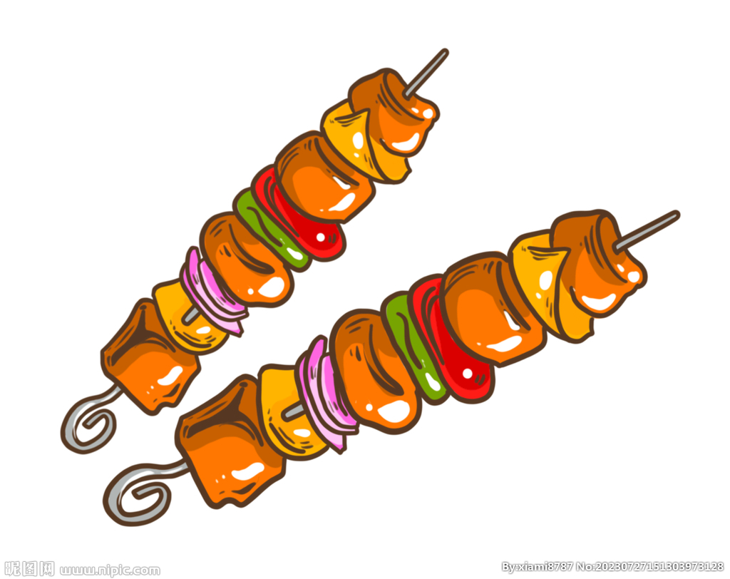 手绘烤串设计图__卡通设计_广告设计_设计图库_昵图网nipic.com