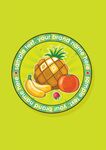 水果店logo菠萝香蕉西红柿