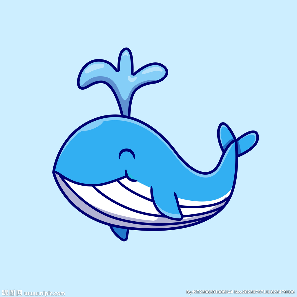 可爱卡通鲸鱼插画素材设计图__卡通设计_广告设计_设计图库_昵图网nipic.com