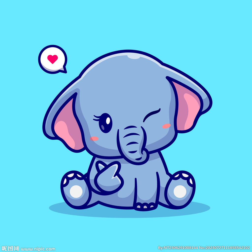 可爱卡通大象