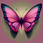 需要一整只规则的粉色蝴蝶，不需要蝴蝶面部特征，蝴蝶颜色为嫩粉色