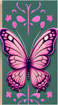 需要一整只规则的粉色卡通蝴蝶，不需要蝴蝶面部特征，蝴蝶颜色为嫩粉色，蝴蝶整体全部用粉色，不要其他颜色