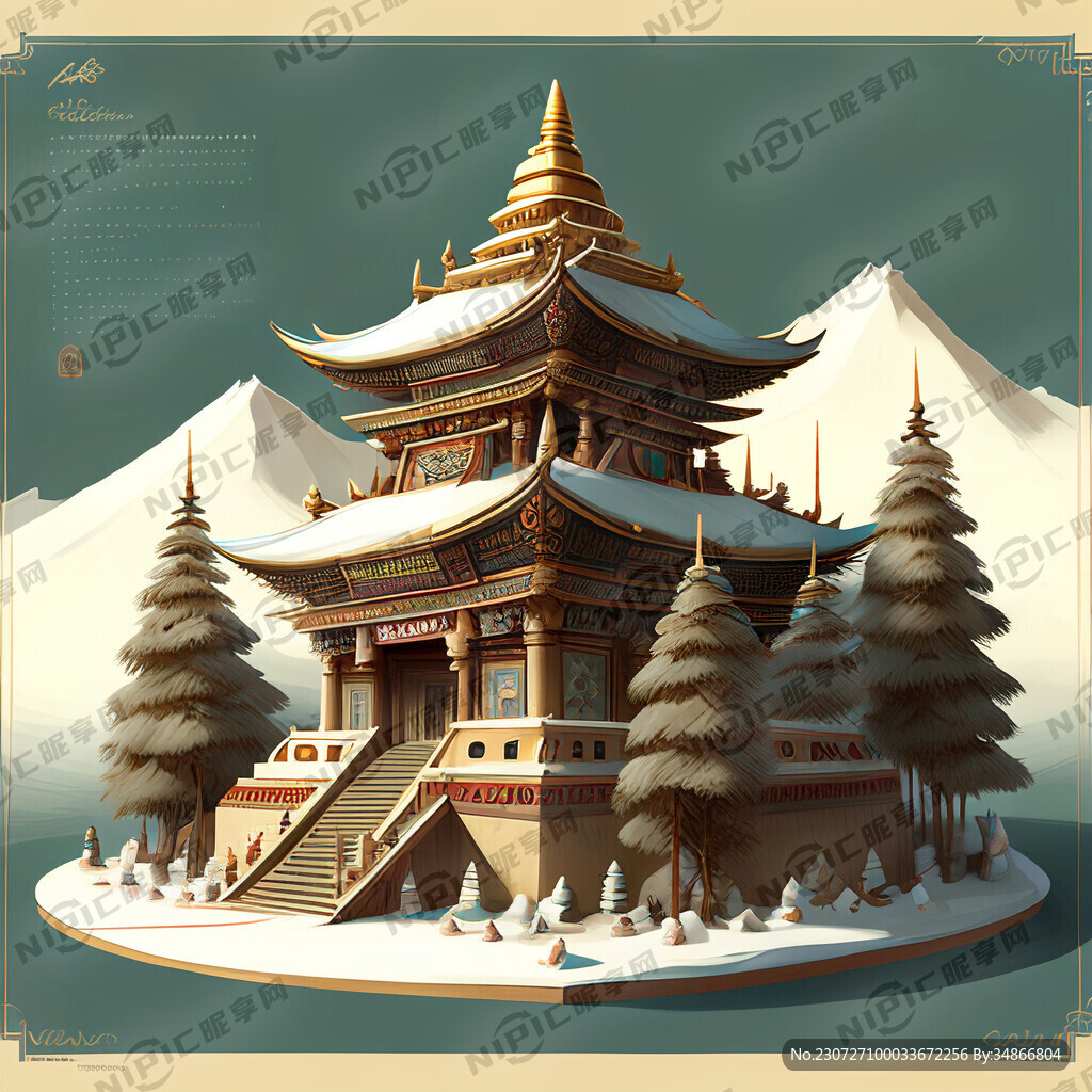 松赞林寺文创雪糕设计图